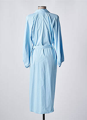Robe mi-longue manches longues manches longues bleu LES BLONDINETTES femme