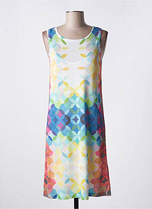 Robe mi-longue sans manche sans manche jaune JEI'S BY LETIZIA DENARO femme
