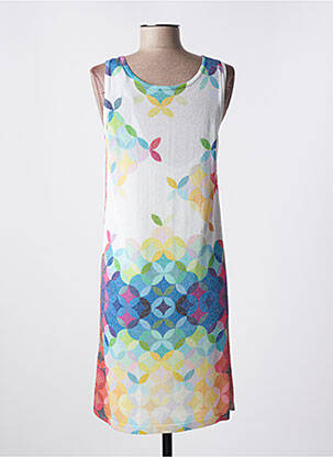 Robe mi-longue sans manche sans manche jaune JEI'S BY LETIZIA DENARO femme