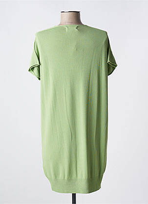 Robe pull resserrée sur le bas manches courtes vert CARTA LIBERA femme