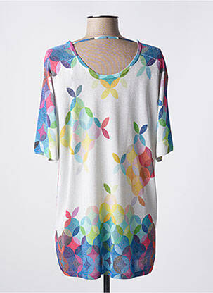 Pull coupe droite manches courtes bleu JEI'S BY LETIZIA DENARO femme