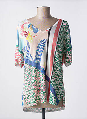 Pull coupe droite manches courtes gris JEI'S BY LETIZIA DENARO femme