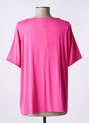 Top stretch manches courtes rose LEO & UGO femme