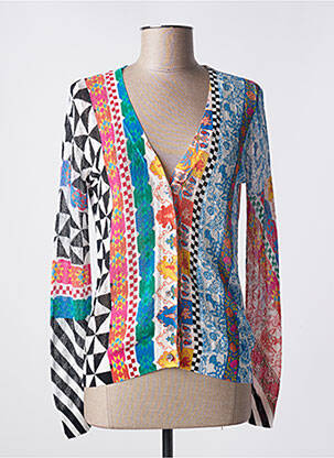 Gilet manches longues resserrée sur le bas bleu JEI'S BY LETIZIA DENARO femme