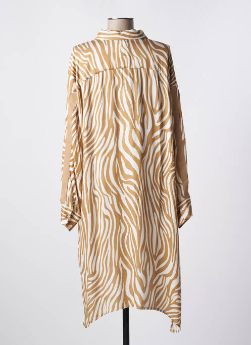 Robe mi-longue beige LES BLONDINETTES pour femme