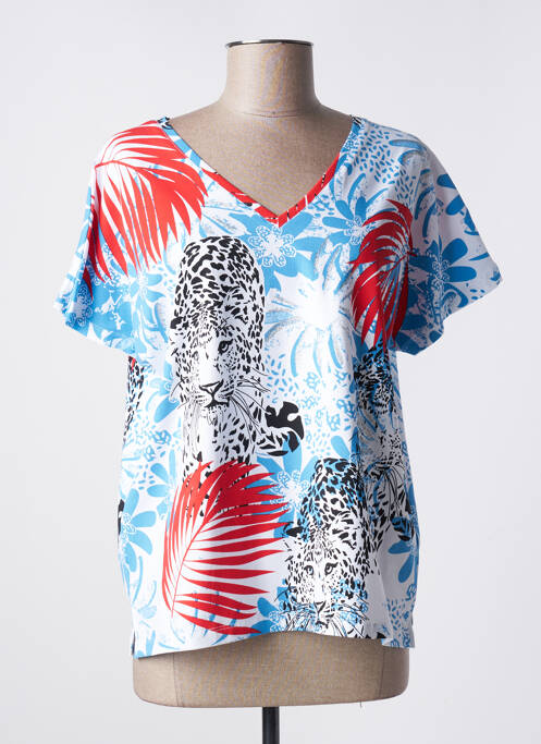 T-shirt bleu LEO & UGO pour femme