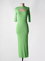 Robe pull coupe cintrée manches 3/4 vert RELISH femme