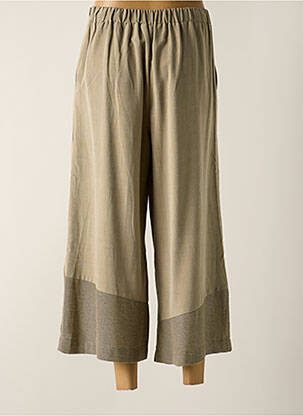 Pantalon 7/8 taille haute taille haute beige OZAI N KU femme