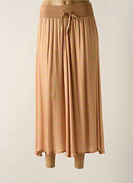 Jupe longue imprimé fantaisie beige LES BLONDINETTES femme