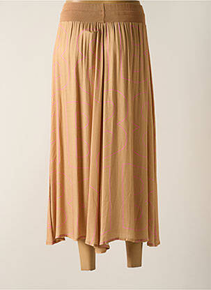 Jupe longue imprimé fantaisie beige LES BLONDINETTES femme