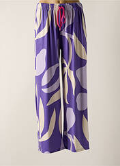 Pantalon large violet SCORZZO pour femme seconde vue