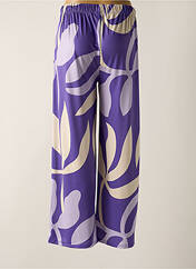 Pantalon large violet SCORZZO pour femme seconde vue