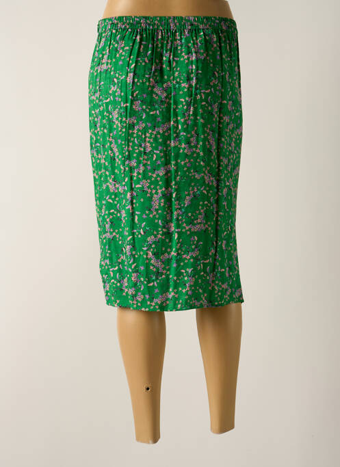 Jupe mi-longue vert IDANO pour femme