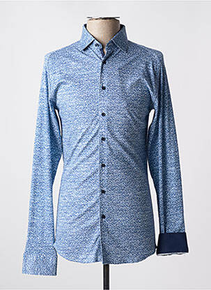 Chemise manches longues manches longues bleu DESOTO homme