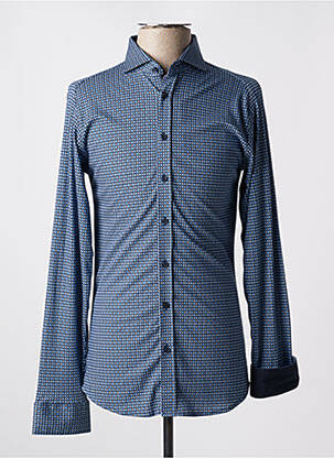 Chemise manches longues manches longues bleu DESOTO homme