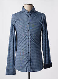 Chemise manches longues imprimé fantaisie bleu DESOTO homme