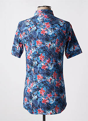 Chemise manches courtes imprimé tie and dye bleu DESOTO homme