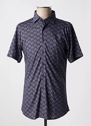 Chemise manches courtes imprimé tie and dye bleu DESOTO homme