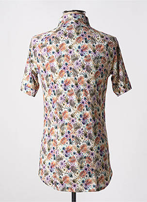 Chemise manches courtes imprimé tie and dye beige DESOTO homme