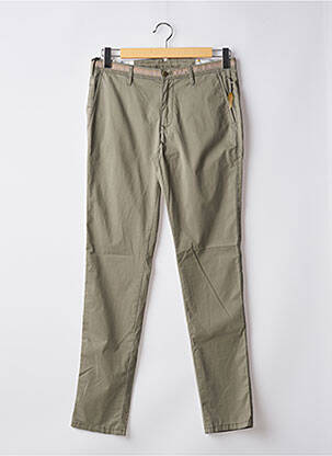 Pantalon chino stretch taille normale vert MMX homme