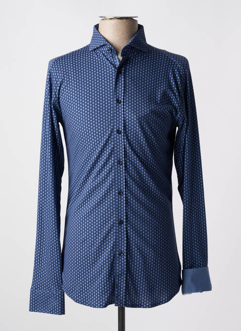 Chemise manches longues bleu DESOTO pour homme