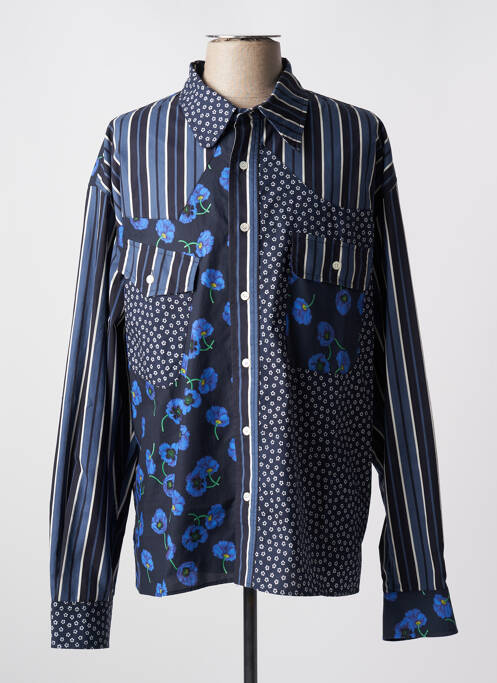 Chemise manches longues bleu KENZO pour homme