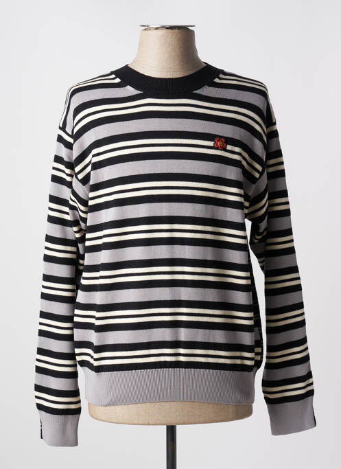 Pull col rond manches longues gris KENZO homme