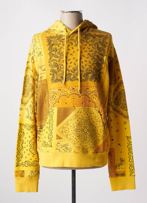 Sweat-shirt à capuche jaune KENZO pour homme