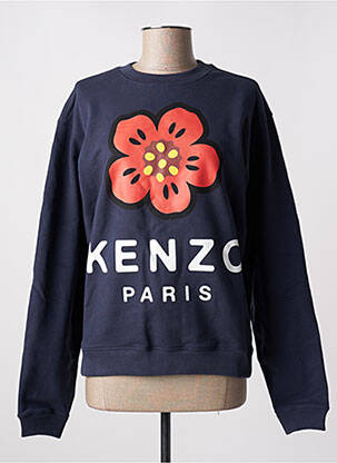 Sweat-shirt stretch manches longues bleu KENZO femme