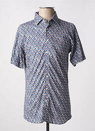 Chemise manches courtes imprimé fantaisie bleu DESOTO homme