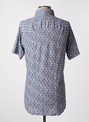 Chemise manches courtes imprimé fantaisie bleu DESOTO homme