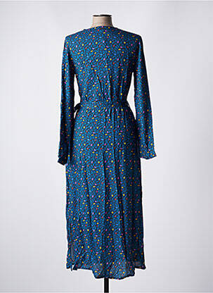 Robe longue manches longues manches longues bleu AGATHE & LOUISE femme