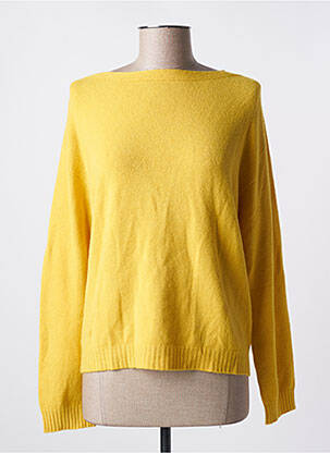 Pull col bateau manches longues jaune L'ATELIER D'ANNA femme