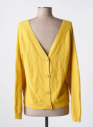 Pull col bateau manches longues jaune L'ATELIER D'ANNA femme