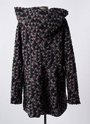 Manteau long fermeture pressionnée a capuche gris MYRINE ANTWERP femme