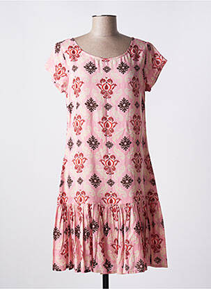 Robe mi-longue rose AGATHE & LOUISE pour femme