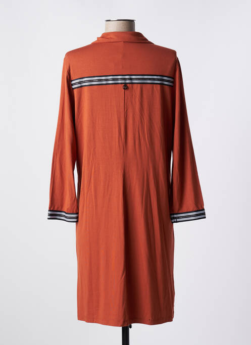Robe mi-longue orange MALOKA pour femme