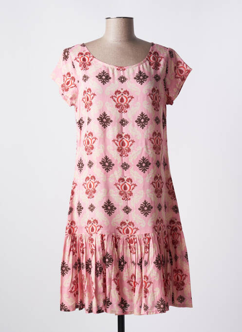 Robe mi-longue rose AGATHE & LOUISE pour femme