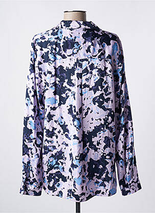 Chemisier imprimé fleurs manches longues bleu SELECTED femme