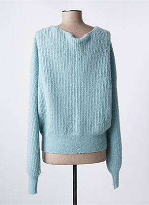 Pull col v manches longues bleu ARTLOVE femme