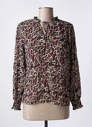 Blouse légère et transparente manches longues rouge LE TEMPS DES CERISES femme