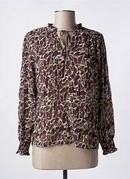 Blouse légère et transparente manches longues rouge LE TEMPS DES CERISES femme