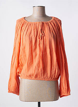 Blouse légère et transparente manches longues orange SCHOOL RAG femme