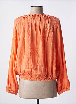 Blouse légère et transparente manches longues orange SCHOOL RAG femme