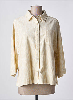 Chemisier fermeture boutonnée sur le devant manches 3/4 beige SCOTCH & SODA femme
