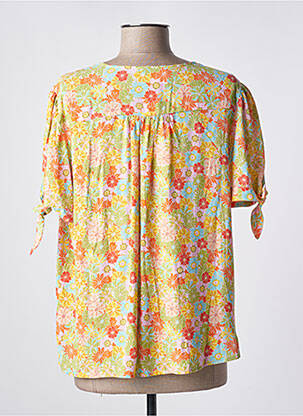 Chemisier manches courtes manches courtes jaune ARTLOVE femme