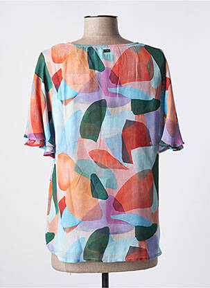 Blouse légère et transparente manches courtes orange POM AMSTERDAM femme