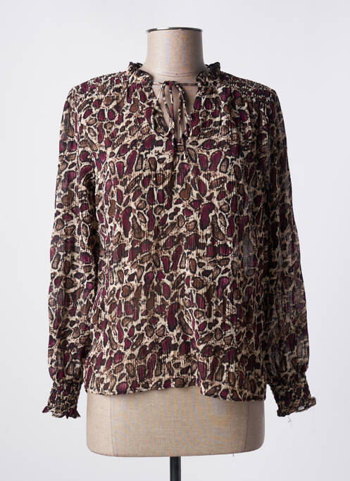 Blouse légère et transparente manches longues rouge LE TEMPS DES CERISES femme