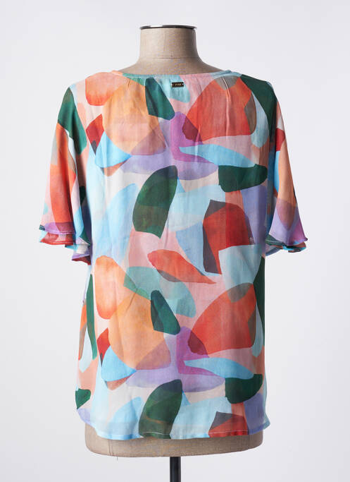 Blouse légère et transparente manches courtes orange POM AMSTERDAM femme