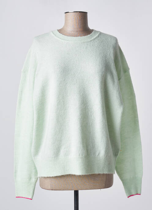 Pull tissage chiné manches longues vert SCOTCH & SODA femme